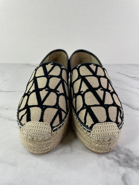 Valentino Toile Iconographe Canvas Espadrilles Size 38