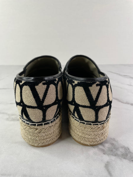 Valentino Toile Iconographe Canvas Espadrilles Size 38