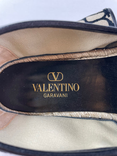 Valentino Toile Iconographe Canvas Espadrilles Size 38