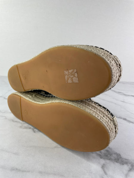 Valentino Toile Iconographe Canvas Espadrilles Size 38