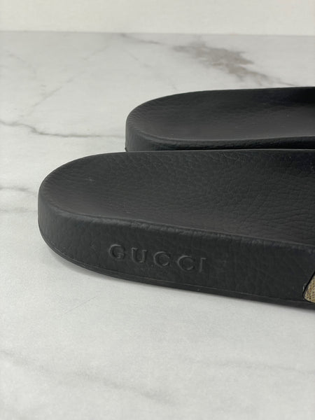 GUCCI GG Supreme Monogram Fake/Not Slide Sandals Size Men’s 7 (fits Women’s US 9-9.5)