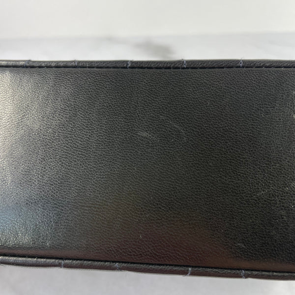 CHANEL Black Vintage Lambskin Quilted Small Diana Flap Bag
