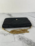 Louis Vuitton Black Félicie Pochette Chain Wallet Monogram Empreinte Leather Crossbody/Shoulder Bag
