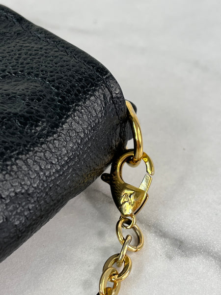 Louis Vuitton Black Félicie Pochette Chain Wallet Monogram Empreinte Leather Crossbody/Shoulder Bag