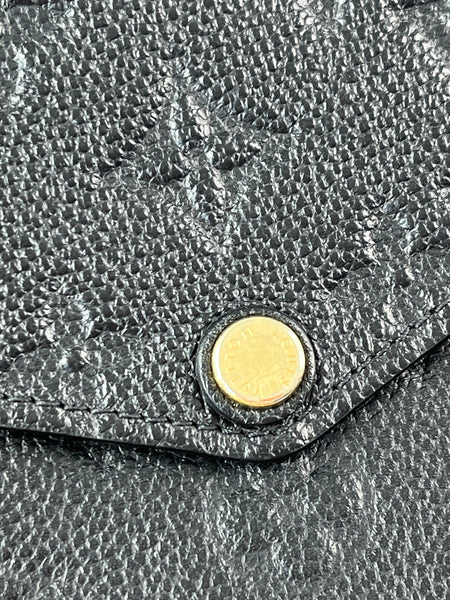 Louis Vuitton Black Félicie Pochette Chain Wallet Monogram Empreinte Leather Crossbody/Shoulder Bag