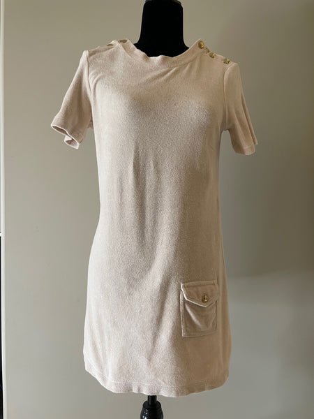 Louis Vuitton Beige Terrycloth Mini Dress/Long Top Size 38 (Medium - Fits US 4/6)