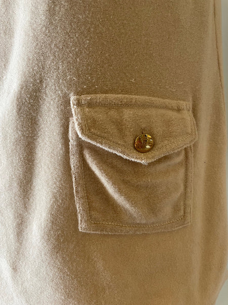 Louis Vuitton Beige Terrycloth Mini Dress/Long Top Size 38 (Medium - Fits US 4/6)