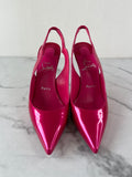 CHRISTIAN LOUBOUTIN Pinup Pink Patent Hot Chick Sling 100 Pumps Size 38.5
