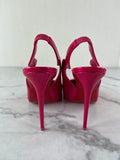 CHRISTIAN LOUBOUTIN Pinup Pink Patent Hot Chick Sling 100 Pumps Size 38.5