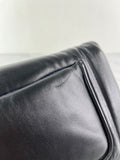 CHANEL CC BLACK SHINY LAMBSKIN PUFFY PILLOW JUMBO CLUTCH