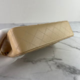 CHANEL Light Beige Caviar Quilted Medium Double Flap Bag