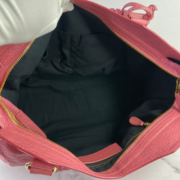 Balenciaga Pink GHW Lambskin Giant 12 Arena City Shoulder Bag