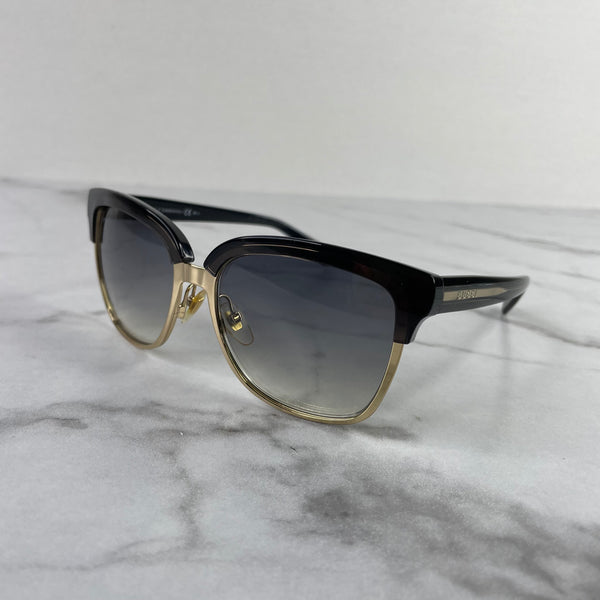 Gucci Black/Dark Grey/Gold Sunglasses
