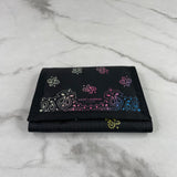 Saint Laurent Unisex Black Multicolor Compact Wallet