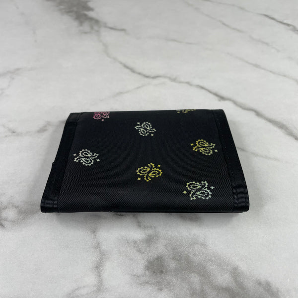 Saint Laurent Unisex Black Multicolor Compact Wallet