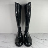 Louis Vuitton Black Monogram Rubber Rain Boots Size 38