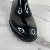 Louis Vuitton Black Monogram Rubber Rain Boots Size 38