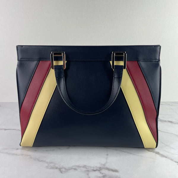 GUCCI Blue Smooth Calfskin Medium Zumi Top Handle Shoulder/Crossbody Bag