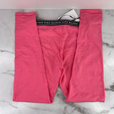 BALMAIN PINK LOGO COTTON JERSEY STRETCH LEGGINGS Size 40/Medium