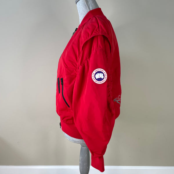 Canada Goose X Angel Chen Ladies Fortune Red Huli Bomber Jacket Size XS