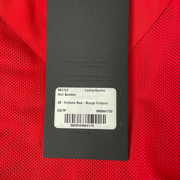 Canada Goose X Angel Chen Ladies Fortune Red Huli Bomber Jacket Size XS