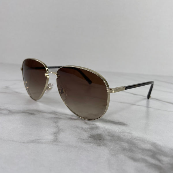 Valentino Light Gold Pilot Sunglasses