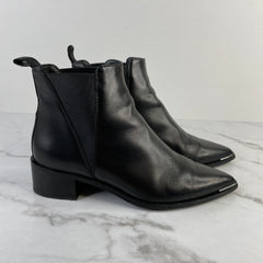 Acne Studios Jensen Black Leather Ankle Boots Size 35 | Forever