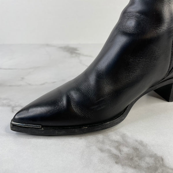 Acne Studios Jensen Black Leather Ankle Boots Size 35