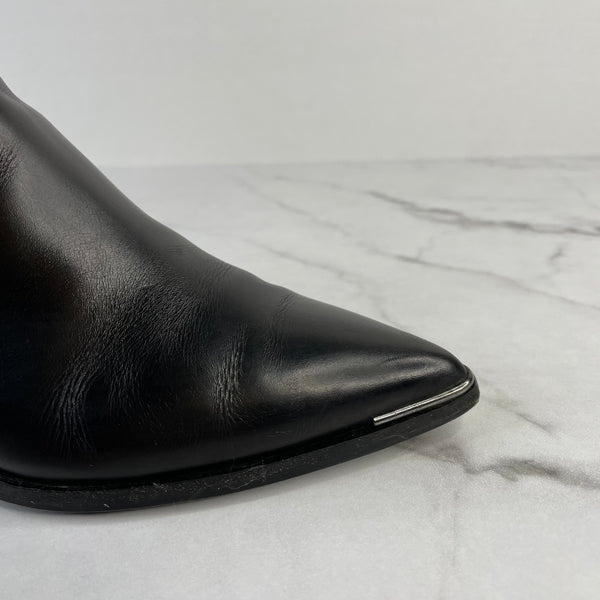 Acne Studios Jensen Black Leather Ankle Boots Size 35