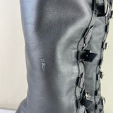 Jimmy Choo Black Maloy leather over-the-knee boots Size 40
