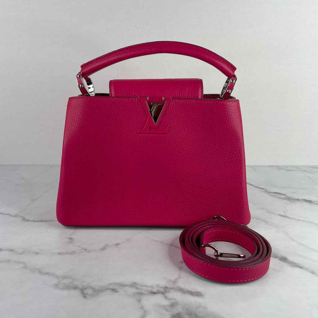 Louis Vuitton Limited Edition Hot Pink Monogram Canvas Chain Flower Speedy  30 Bag  Yoogis Closet