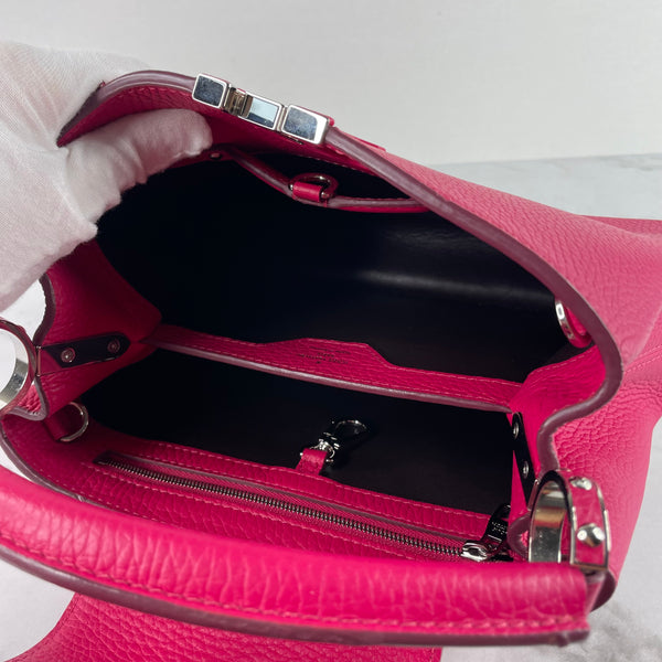 LOUIS VUITTON Taurillon Capucines BB Fuchsia Pink Crossbody Bag