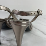 Valentino Metallic Griffin embellishment Swarovski Crystal Sandals Size 35.5