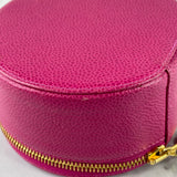 CHANEL Vintage Pink CC Caviar Round Jewelry Travel Case