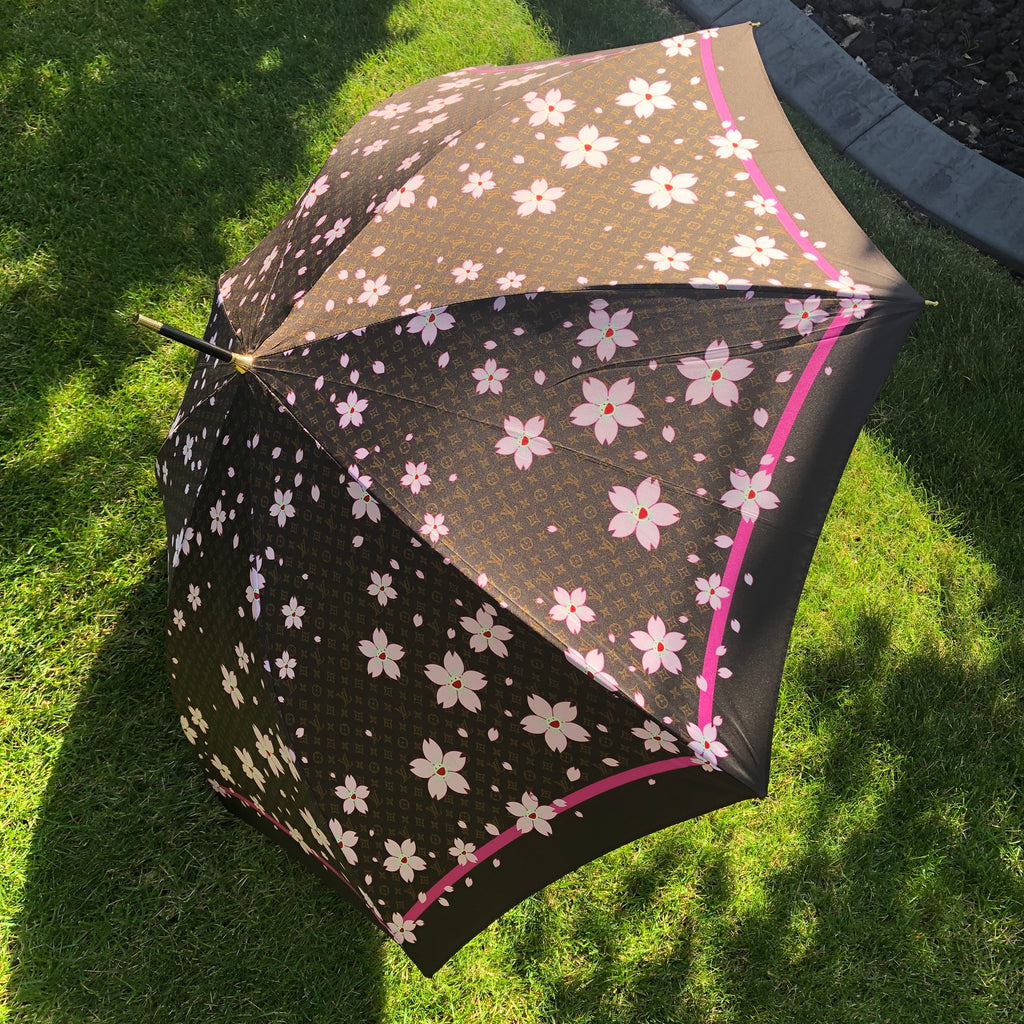 Auth Louis Vuitton Cherry Blossom Parapului Umbrella 1C100150n"