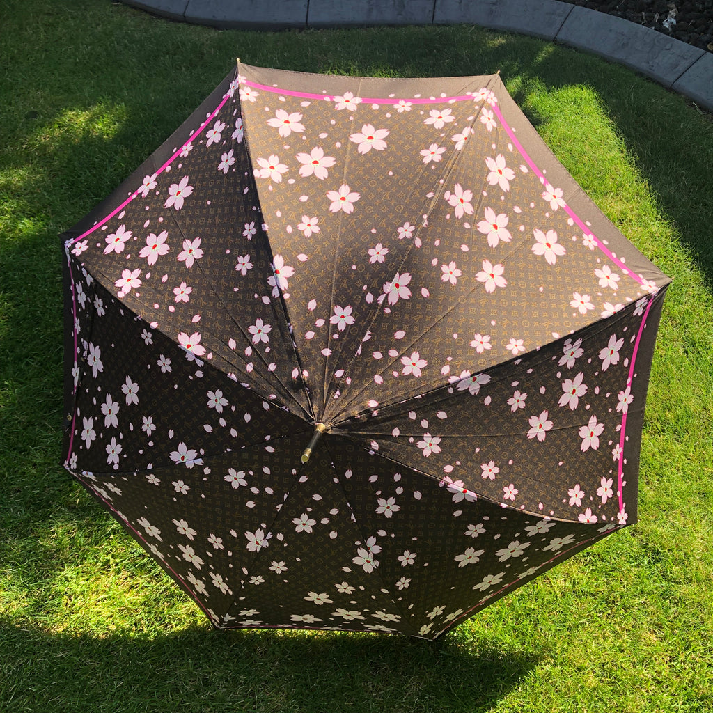 Louis Vuitton Umbrella Limited Edition Cherry Blossom Monogram Polyester  Brown 5709235