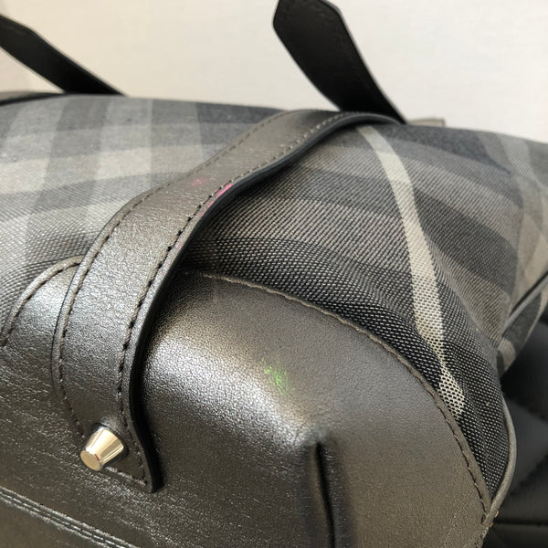 Burberry Metallic Grey Shimmer Shoulder Bag