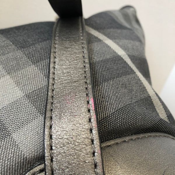 Burberry Metallic Grey Shimmer Shoulder Bag