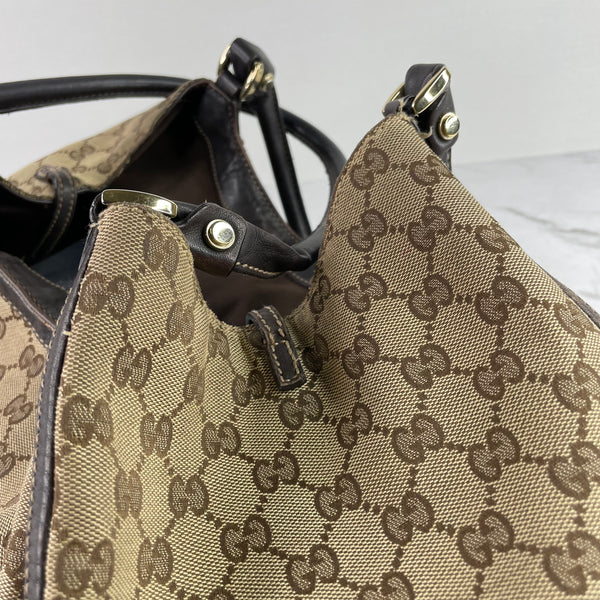 Gucci Brown Canvas Shoulder Bag