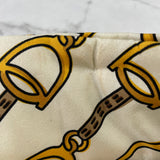 Gucci White Silk Horse-bit Headband Size Medium