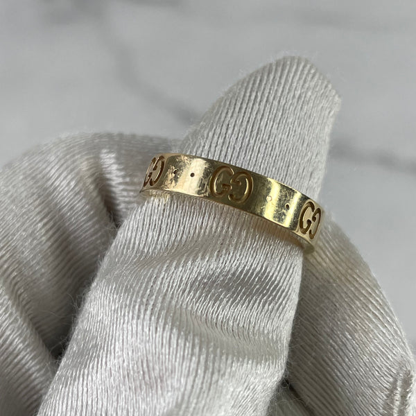 Gucci Yellow Gold Icon Thin Ring Size 13 (6 1/2 US)
