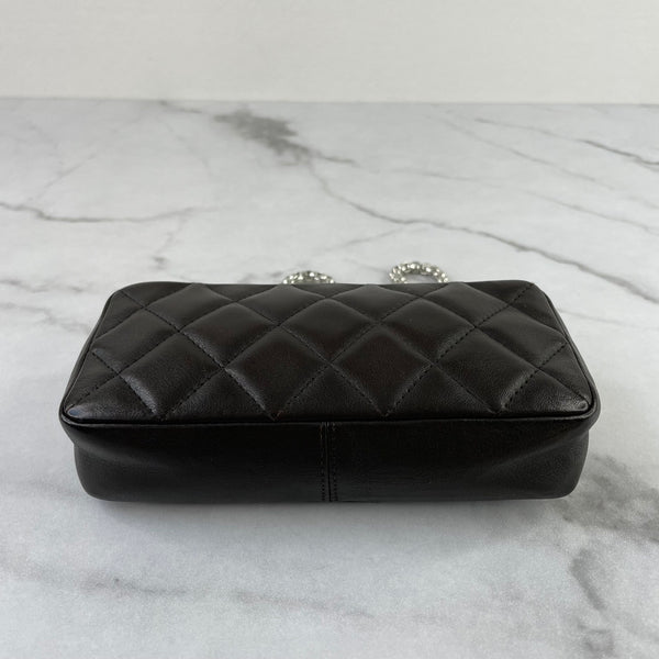 Chanel Dark Brown Cambon Line Pouch Mini Crossbody Bag