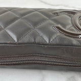 Chanel Dark Brown Cambon Line Pouch Mini Crossbody Bag