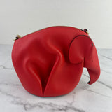 Loewe Scarlet Red Mini Elephant Leather Crossbody/Shoulder Bag