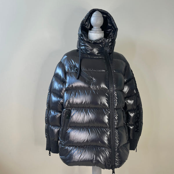Moncler Ladies Black LIRIOPE Down Puffer Coat Size 1