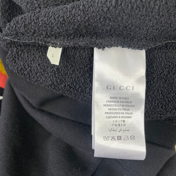 GUCCI Unisex Black Logo Crewneck Sweatshirt Size Large