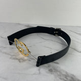 Gucci Black Plutone Interlocking G Belt Size 75/30