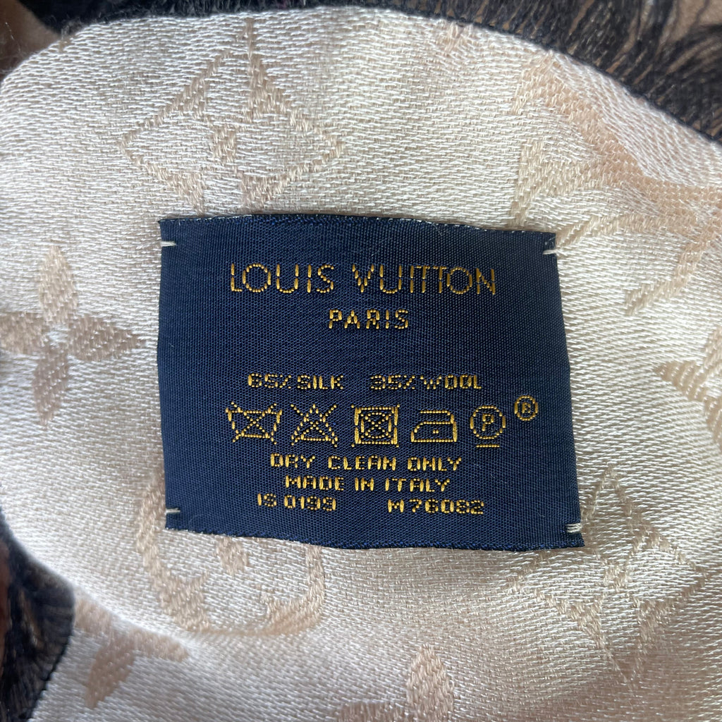 Louis VUITTON Chal 'Monogram' de seda y lana en estilo …