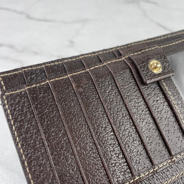 Gucci Brown Monogram Canvas/Leather Wallet