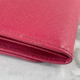 Prada Pink Peonia Saffiano Wallet on Chain